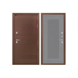 Входная дверь Термо Лайт 30 - Серый рельеф софт